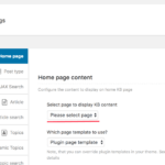 Setup home page