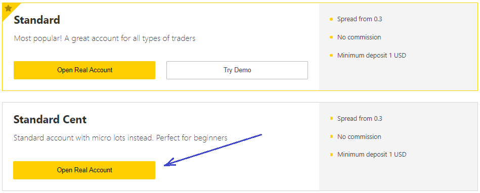 Exness Cent Account Registration