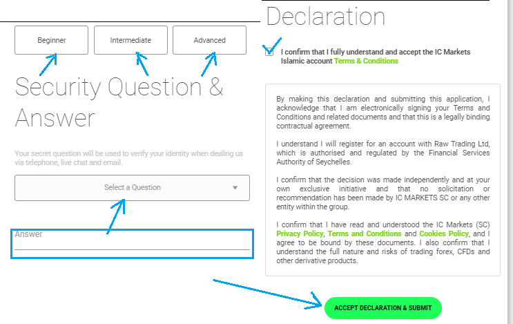 ICMarkets Account Registration 4th Step