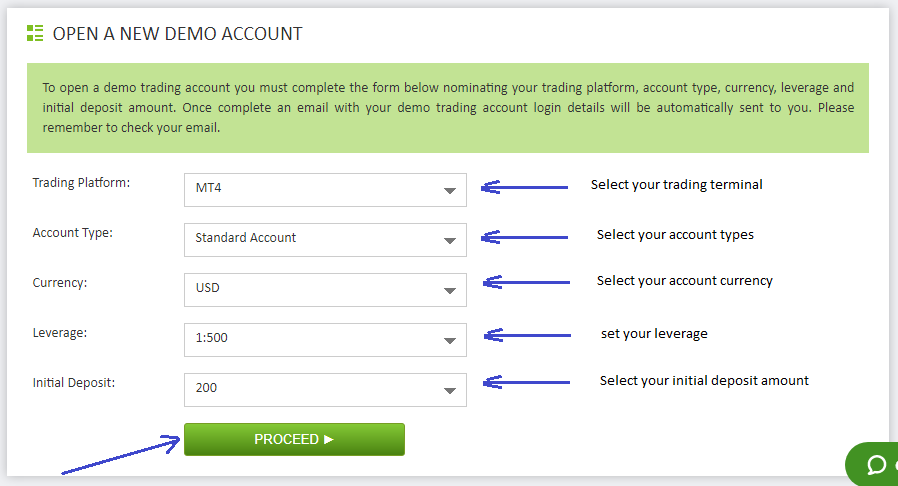 ICMarkets Practice Account Registration Step